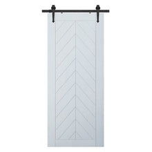 Load image into Gallery viewer, Wavemeet - Custom Made Modern Farmhouse Framed Upward Chevron Sliding Barn Door