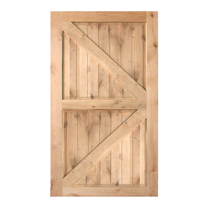 Wylora - Interior Two Panel Knotty Alder Barn Door